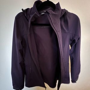 Eddie Bauer purple waterproof raincoat
